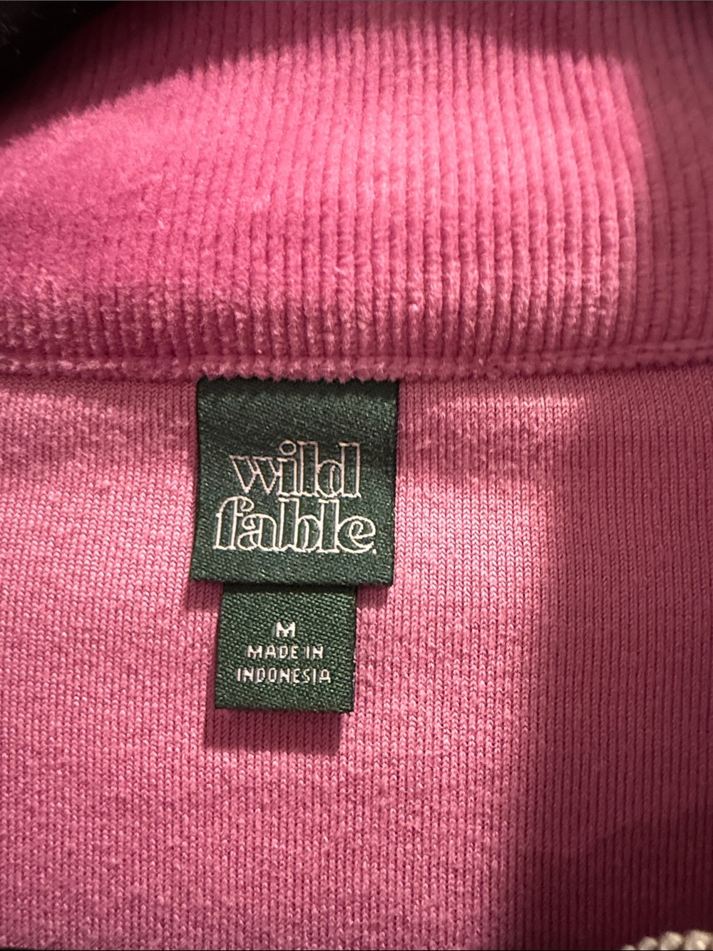 wild fable Pink Quarter-Zip Velour Pullover - Picture 2 of 3